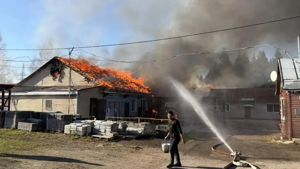 Под Сергиевым Посадом потушили пожар на площади 600 кв. м